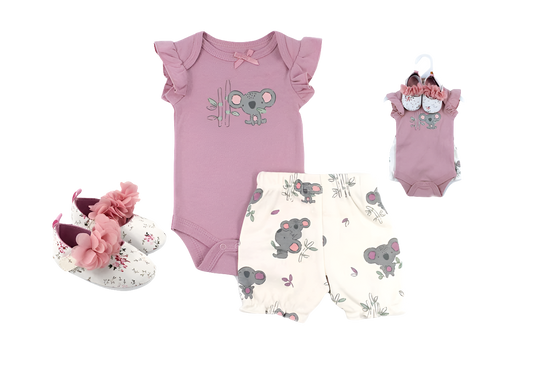 SET SHORT+BODY+CALZ.P/BEBE NIÑA R-90747